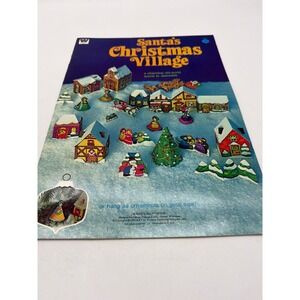 Santa's Christmas Village Scenes Press Out & Assemble Whitman Vtg Book Unused